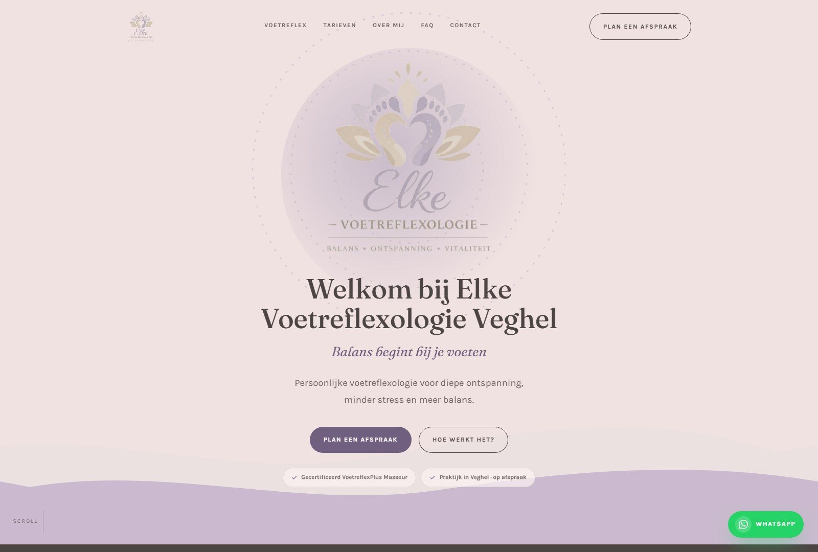 Homepage van Elke Voetreflexologie
