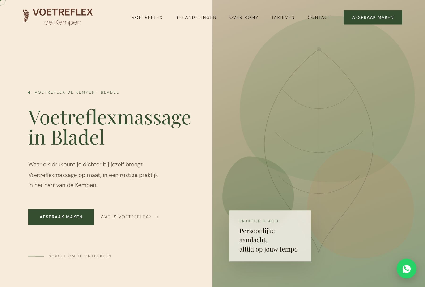 Homepage van Voetreflex de Kempen